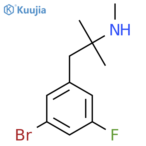 1-(3-bromo-5-fluorophenyl)-2-methylpropan-2-yl(methyl)amine structure