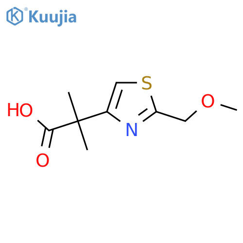 2-2-(methoxymethyl)-1,3-thiazol-4-yl-2-methylpropanoic acid structure