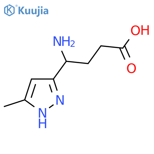 4-amino-4-(5-methyl-1H-pyrazol-3-yl)butanoic acid structure