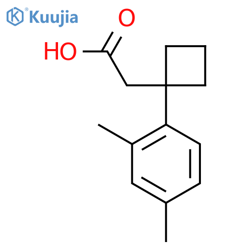 2-1-(2,4-dimethylphenyl)cyclobutylacetic acid structure