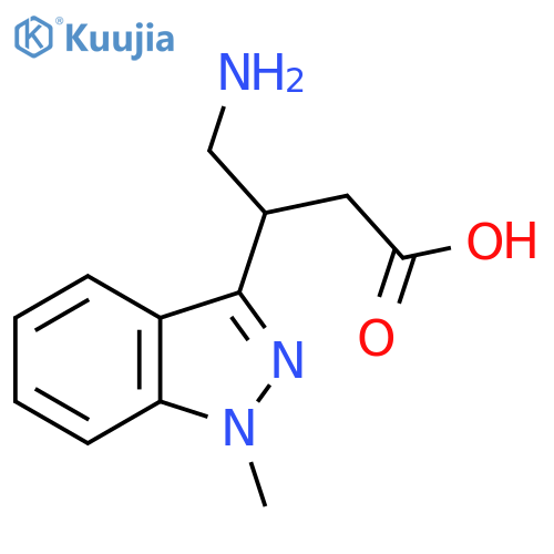 4-amino-3-(1-methyl-1H-indazol-3-yl)butanoic acid structure