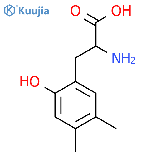2-amino-3-(2-hydroxy-4,5-dimethylphenyl)propanoic acid structure