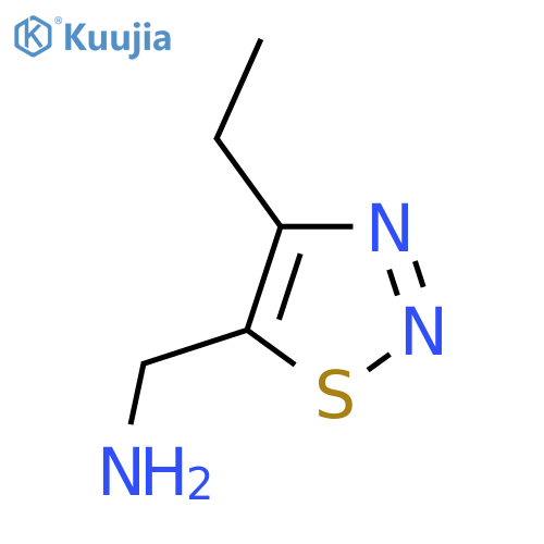 (4-ethyl-1,2,3-thiadiazol-5-yl)methanamine structure