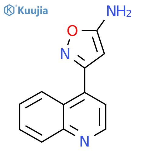 3-(quinolin-4-yl)-1,2-oxazol-5-amine structure