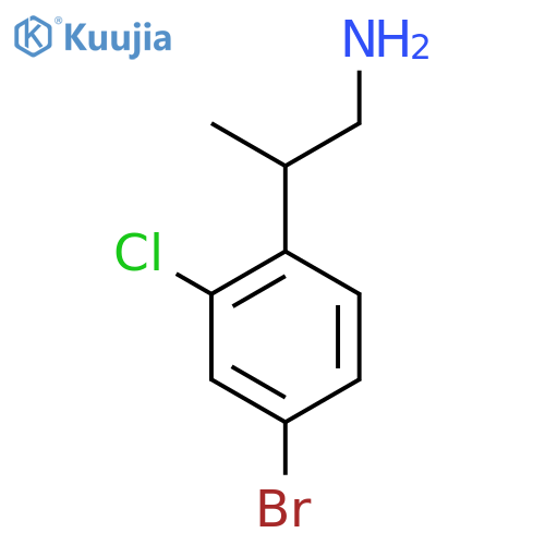2-(4-bromo-2-chlorophenyl)propan-1-amine structure