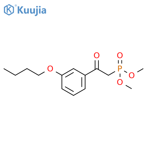 Phosphonic acid, [2-(3-butoxyphenyl)-2-oxoethyl]-, dimethyl ester structure