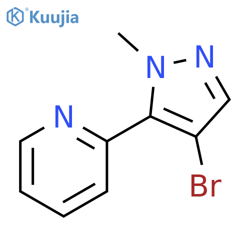 2-(4-bromo-1-methyl-1H-pyrazol-5-yl)pyridine structure