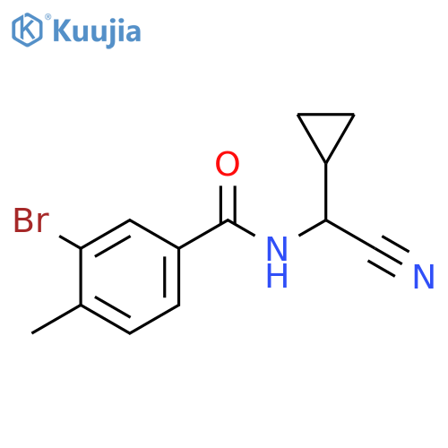3-Bromo-N-(cyanocyclopropylmethyl)-4-methylbenzamide structure