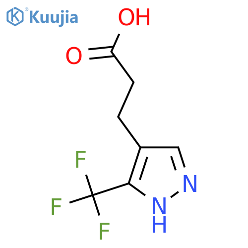 3-(3-(Trifluoromethyl)-1H-pyrazol-4-yl)propanoic acid structure