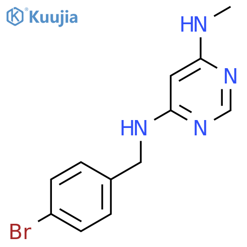 N4-(4-Bromobenzyl)-N6-methylpyrimidine-4,6-diamine structure