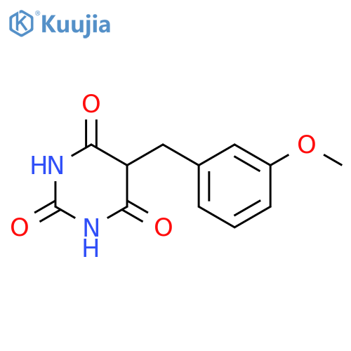 2,4,6(1H,3H,5H)-Pyrimidinetrione, 5-[(3-methoxyphenyl)methyl]- structure