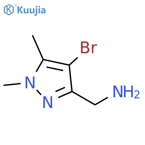 (4-bromo-1,5-dimethyl-1H-pyrazol-3-yl)methanamine structure