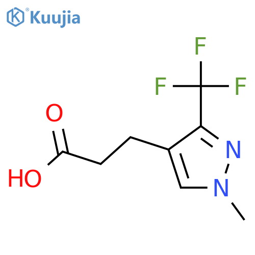 3-1-methyl-3-(trifluoromethyl)-1H-pyrazol-4-ylpropanoic acid structure