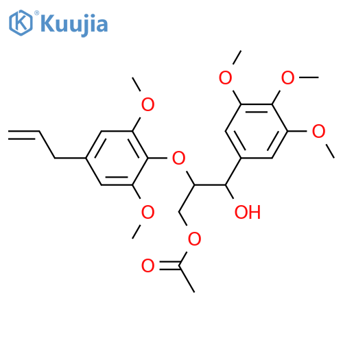 4,8'-Oxylign-8-ene-3,3',4',5,5',7',9'-heptol; (7'R,8'R)-form, 3,3',4',5,5'-Penta-Me ether, 9'-Ac structure