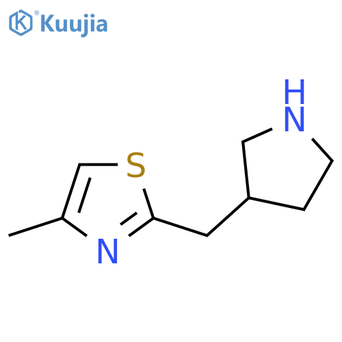 4-methyl-2-[(pyrrolidin-3-yl)methyl]-1,3-thiazole structure