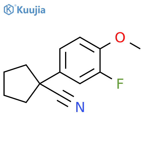1-(3-Fluoro-4-methoxyphenyl)cyclopentanecarbonitrile structure