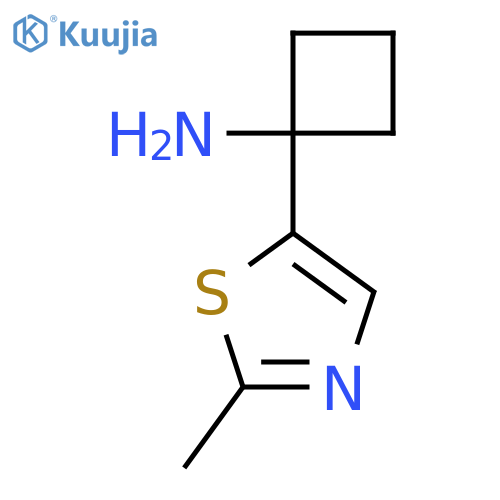 1-(2-methyl-1,3-thiazol-5-yl)cyclobutan-1-amine structure
