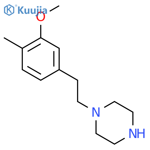 1-2-(3-methoxy-4-methylphenyl)ethylpiperazine structure