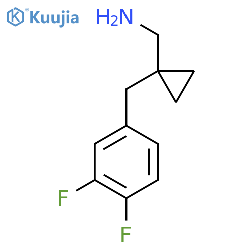 {1-(3,4-difluorophenyl)methylcyclopropyl}methanamine structure