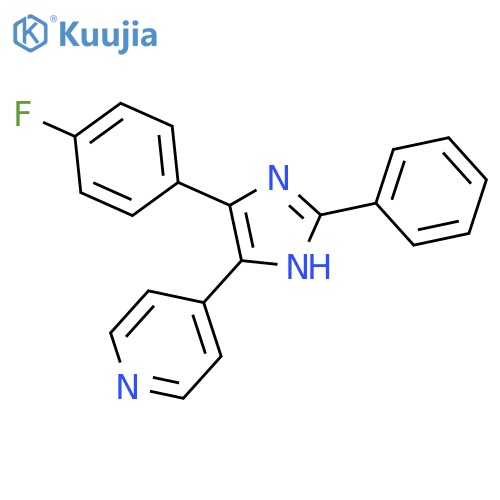 PYRIDINE, 4-[5-(4-FLUOROPHENYL)-2-PHENYL-1H-IMIDAZOL-4-YL]- structure