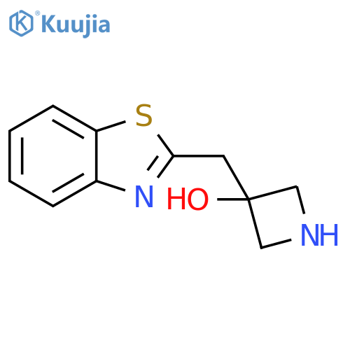 3-(1,3-benzothiazol-2-yl)methylazetidin-3-ol structure