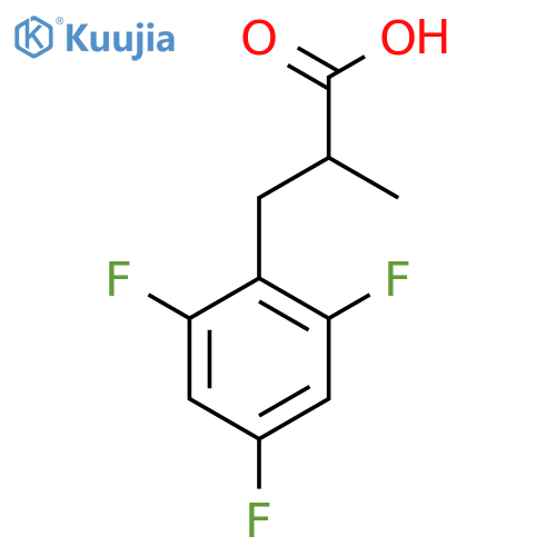 2-methyl-3-(2,4,6-trifluorophenyl)propanoic acid structure