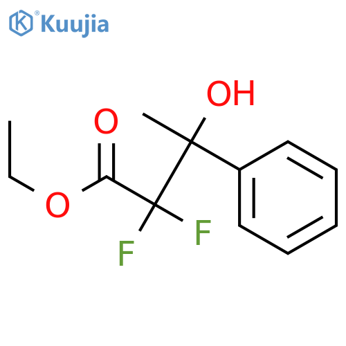 ethyl 2,2-difluoro-3-hydroxy-3-phenylbutanoate structure