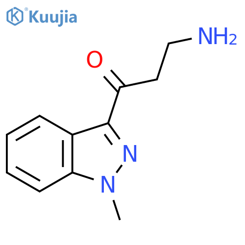 3-amino-1-(1-methyl-1H-indazol-3-yl)propan-1-one structure