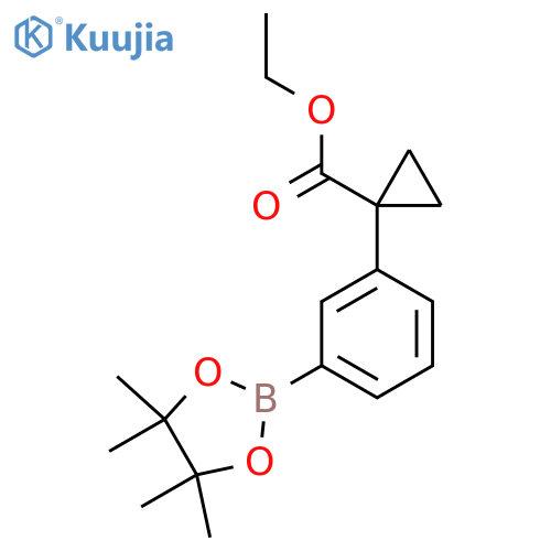 Ethyl 1-(3-(4,4,5,5-tetramethyl-1,3,2-dioxaborolan-2-yl)phenyl)cyclopropane-1-carboxylate structure