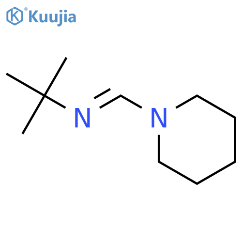 Piperidine, 1-[(E)-[(1,1-dimethylethyl)imino]methyl]- structure