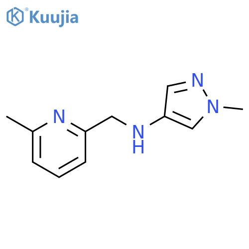 1-methyl-N-[(6-methylpyridin-2-yl)methyl]-1H-pyrazol-4-amine structure