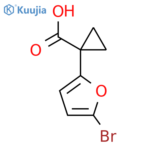 1-(5-bromofuran-2-yl)cyclopropane-1-carboxylic acid structure