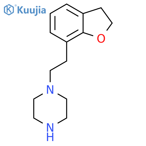 1-2-(2,3-dihydro-1-benzofuran-7-yl)ethylpiperazine structure