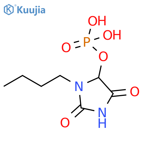 2,4-Imidazolidinedione, 1-butyl-5-(phosphonooxy)- structure