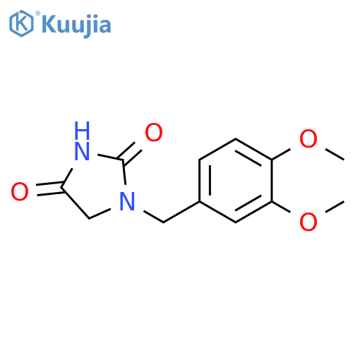 2,4-Imidazolidinedione, 1-[(3,4-dimethoxyphenyl)methyl]- structure