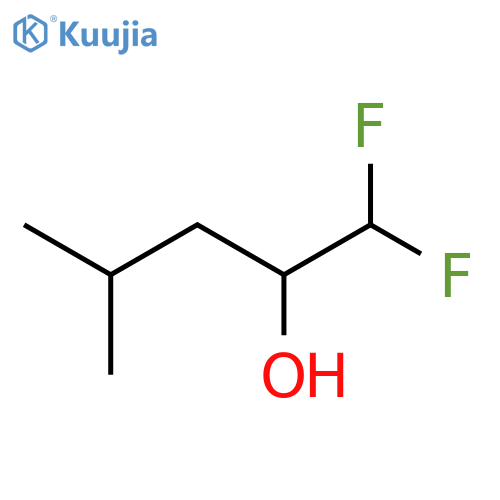 1,1-Difluoro-4-methylpentan-2-ol structure