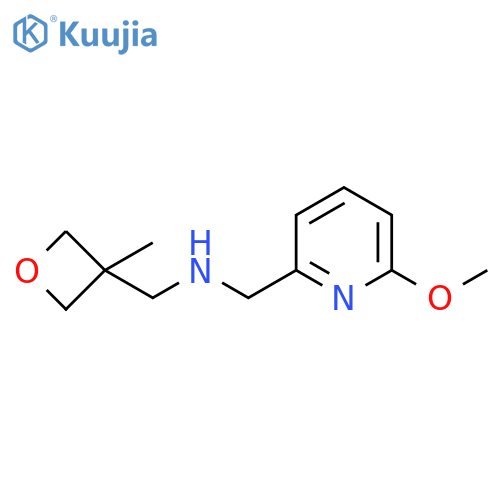 [(6-methoxypyridin-2-yl)methyl][(3-methyloxetan-3-yl)methyl]amine structure