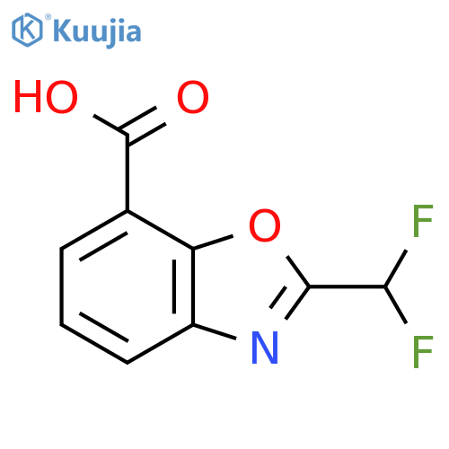 2-(Difluoromethyl)benzo[d]oxazole-7-carboxylic acid structure