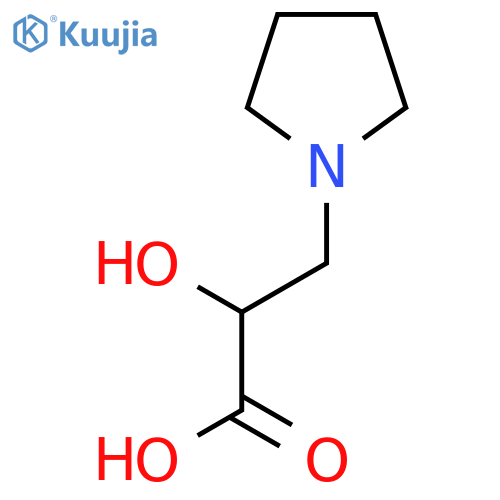 2-Hydroxy-3-(pyrrolidin-1-yl)propanoic acid structure