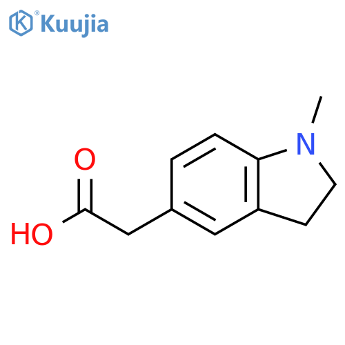 2-(1-methyl-2,3-dihydro-1H-indol-5-yl)acetic acid structure