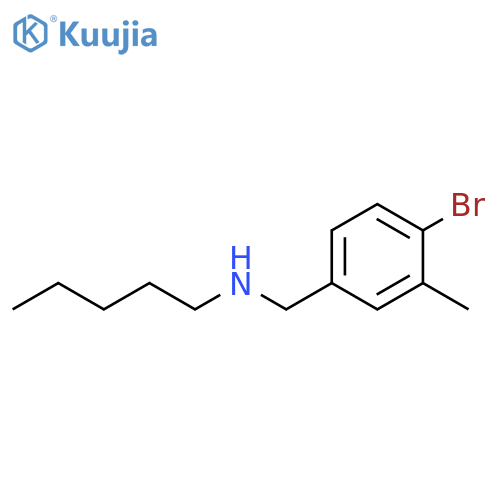 (4-bromo-3-methylphenyl)methyl(pentyl)amine structure