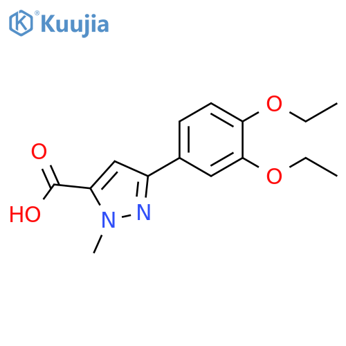 3-(3,4-diethoxyphenyl)-1-methyl-1H-pyrazole-5-carboxylic acid structure