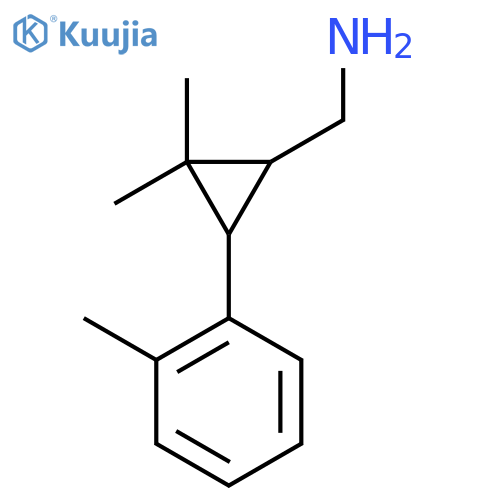 2,2-dimethyl-3-(2-methylphenyl)cyclopropylmethanamine structure