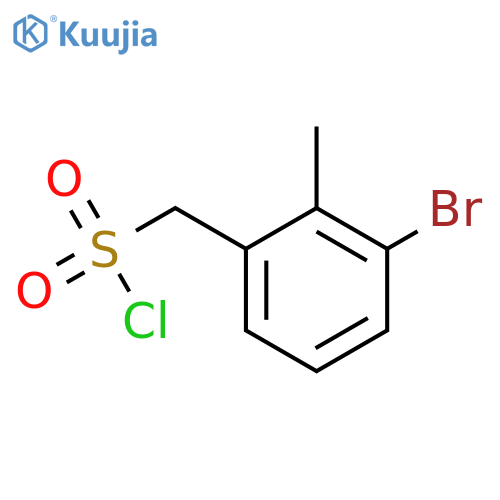(3-bromo-2-methylphenyl)methanesulfonyl chloride structure