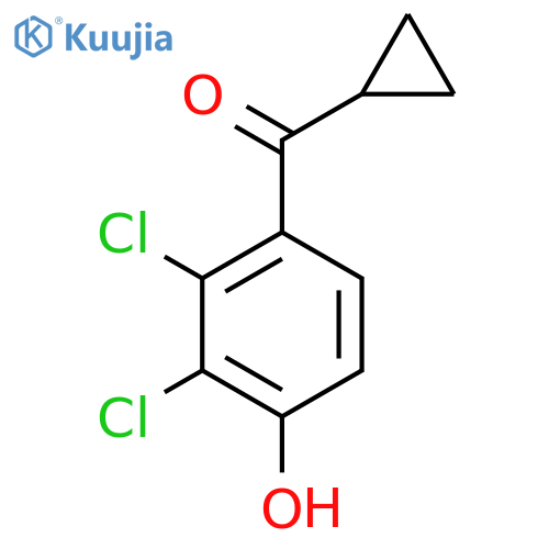 2,3-Dichloro-4-cyclopropanecarbonylphenol structure