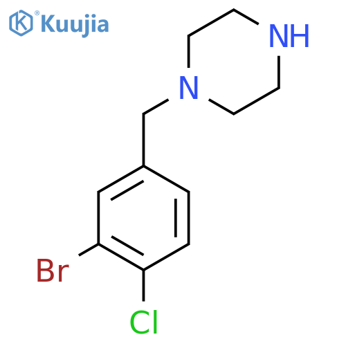 1-(3-bromo-4-chlorophenyl)methylpiperazine structure