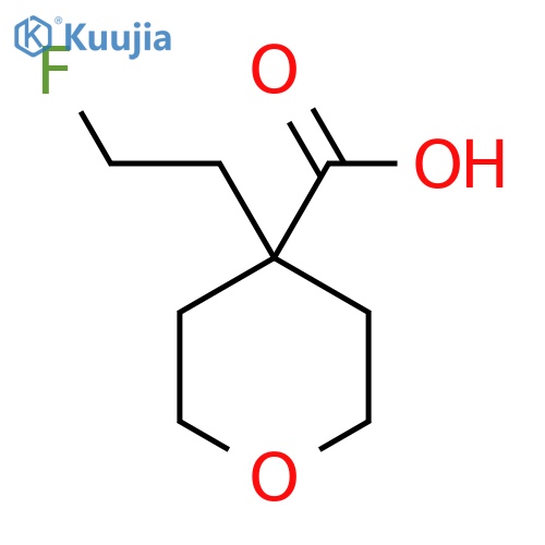 4-(2-fluoroethyl)oxane-4-carboxylic acid structure