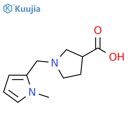 1-[(1-methyl-1H-pyrrol-2-yl)methyl]pyrrolidine-3-carboxylic acid structure