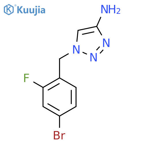 1-(4-bromo-2-fluorophenyl)methyl-1H-1,2,3-triazol-4-amine structure
