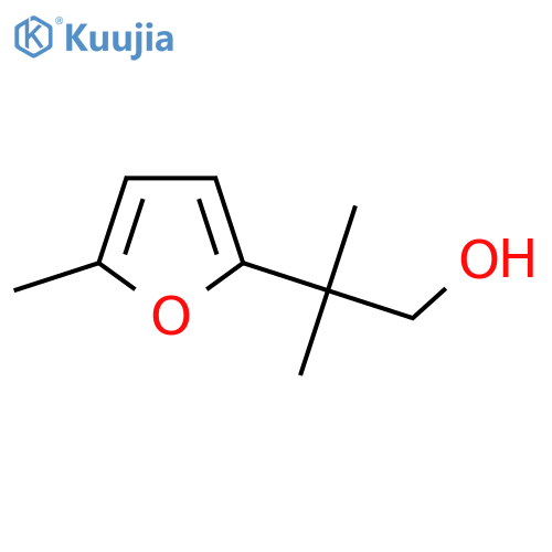 2-methyl-2-(5-methylfuran-2-yl)propan-1-ol structure